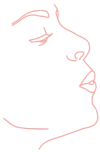Dessin d'un visage féminin de profil qui souffle, illustrant une technique de respiration pour apaiser stress et anxiété en sophrologie dynamique